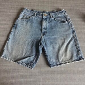 Wrangler Faded Blue Denim Shorts